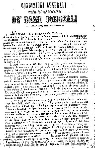1850 Condizioni generali per l'appalto de' dazi comunali.